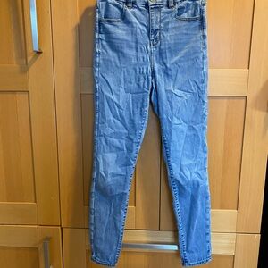 American Eagle Blue Skinny Jeans High-Waisted